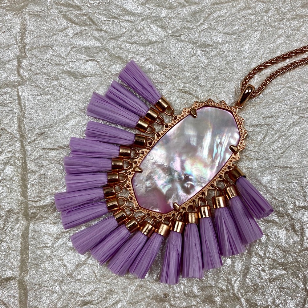 Kendra Scott Betsy Tassel Necklace Lavender NEW - Picture 6 of 8